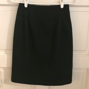 Vintage Forest Green Wool Pencil Skirt
